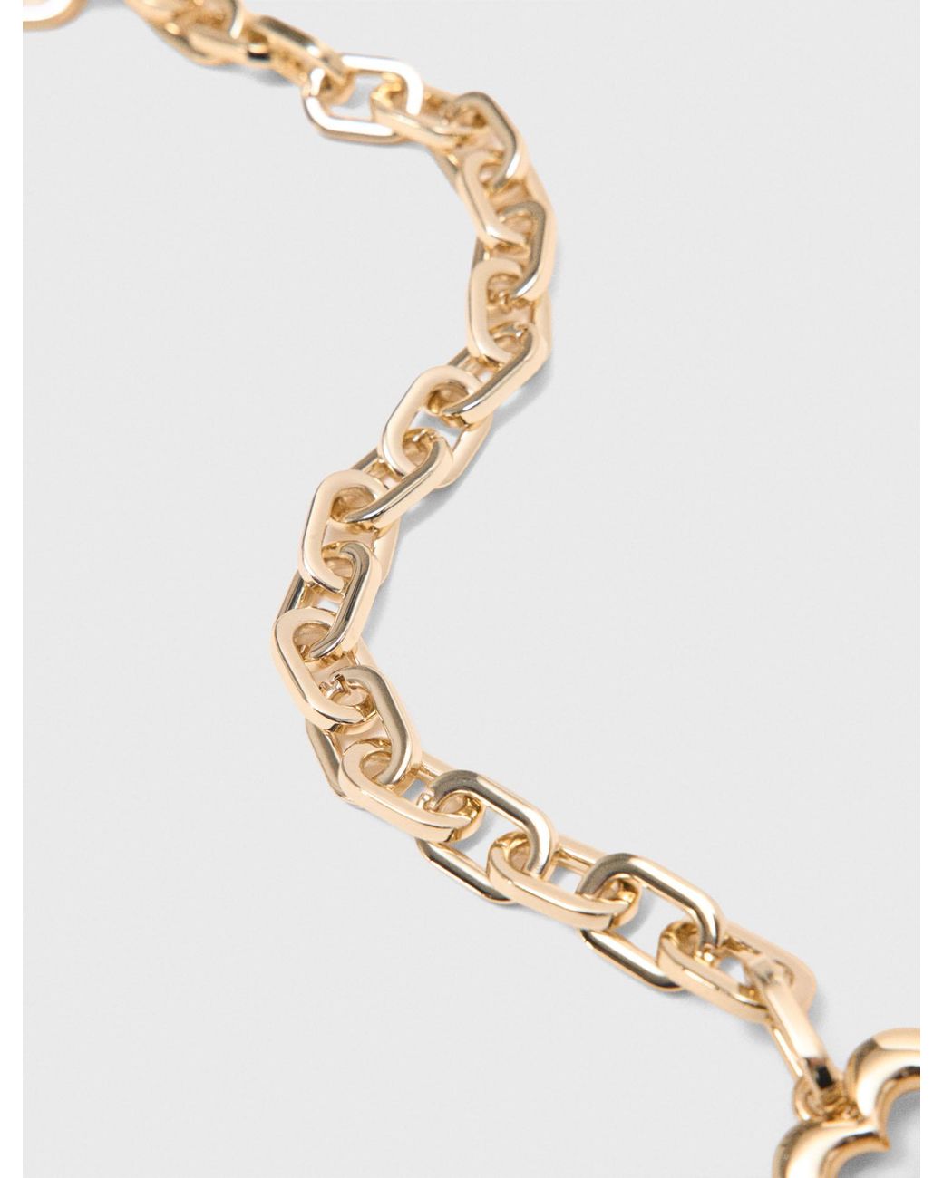 Maje White Short Metal Chain Shoulder Strap