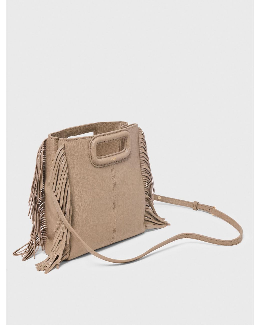 Maje Natural Grained Leather M Bag