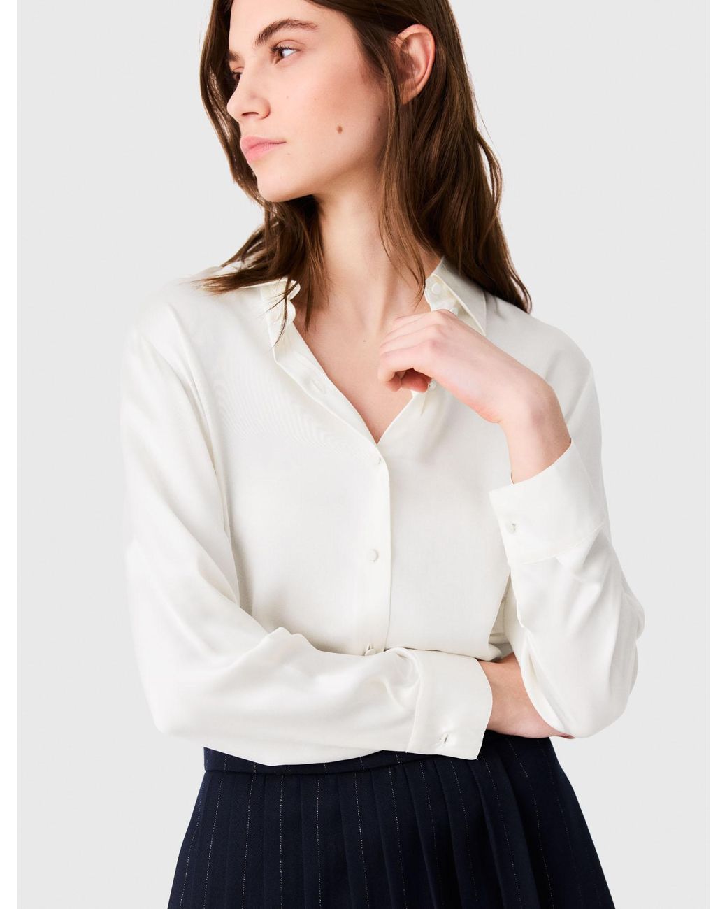 Maje White Silk Shirt