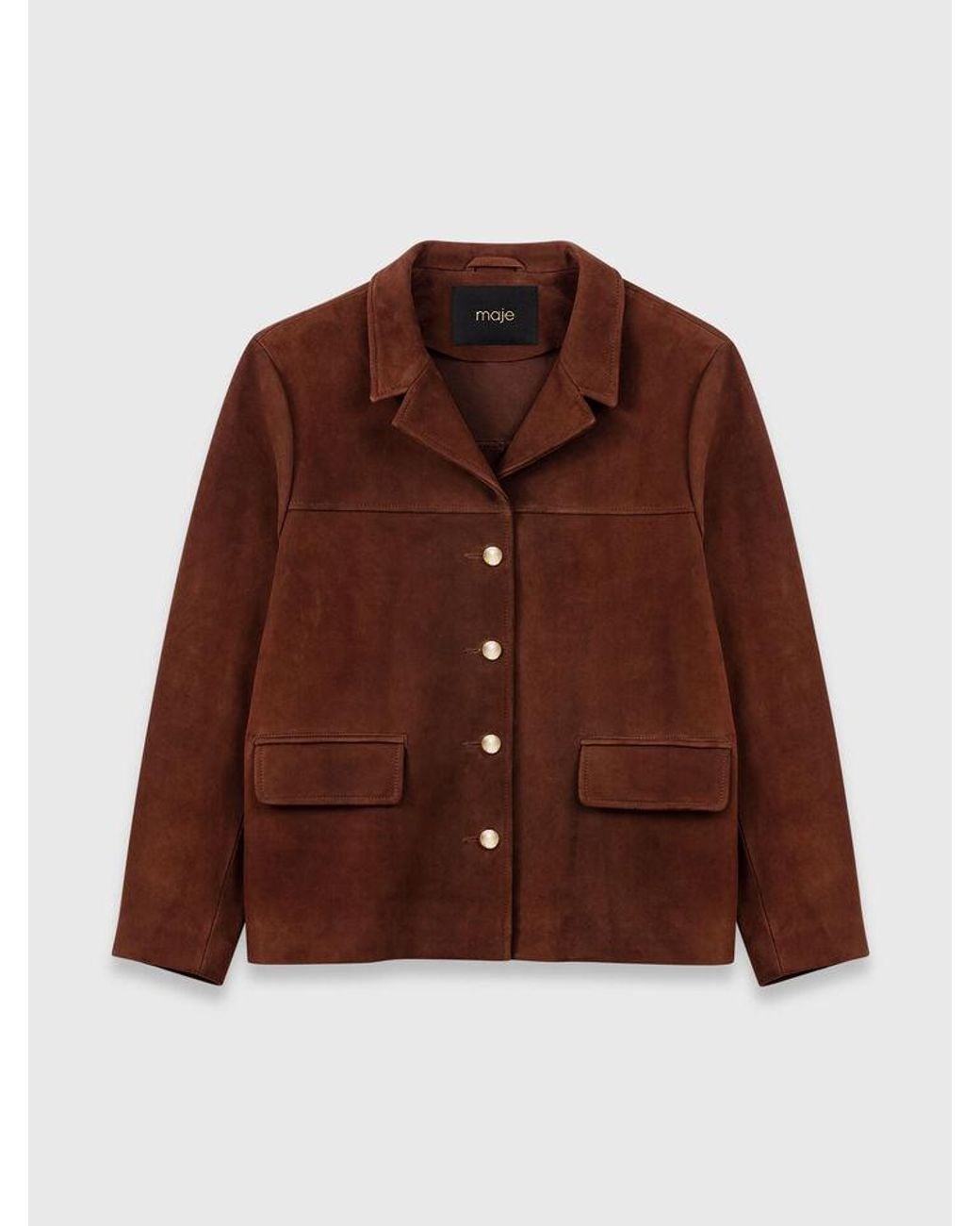 Maje Blue Suede Jacket