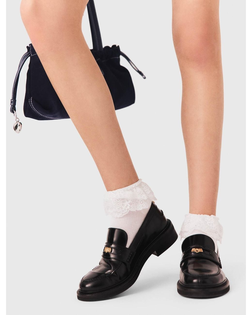 Maje Multicolor Lace Frill Socks