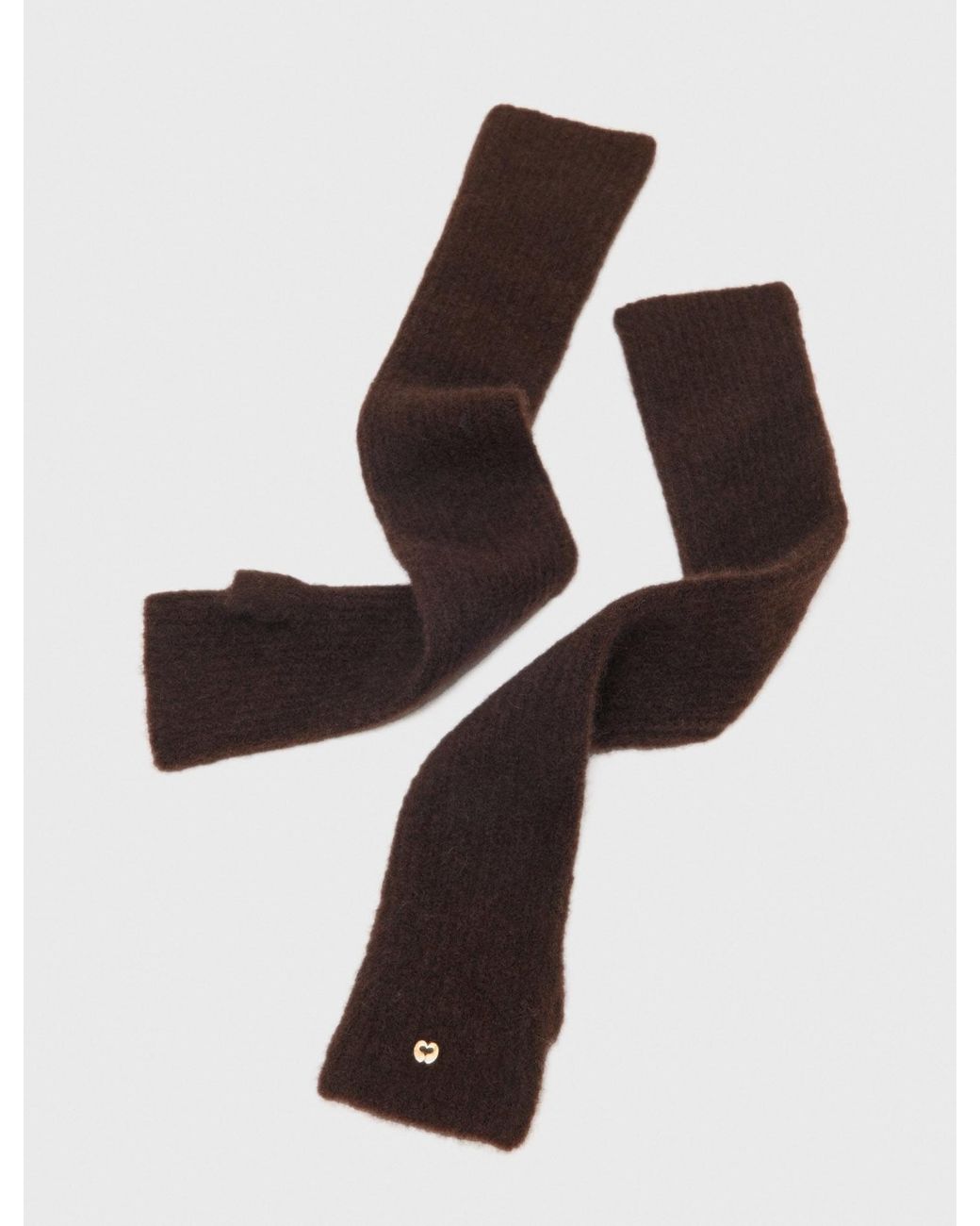 Maje Brown Yak Blend Mittens