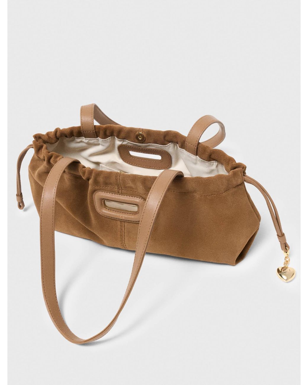 Maje White Suede Milpli Gazette Bag