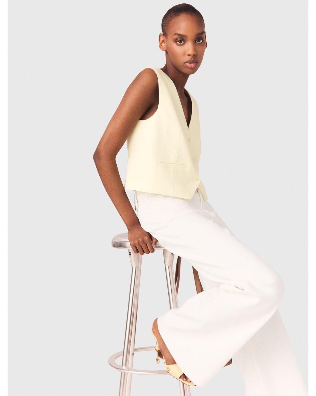 Maje White Tailored Jacket