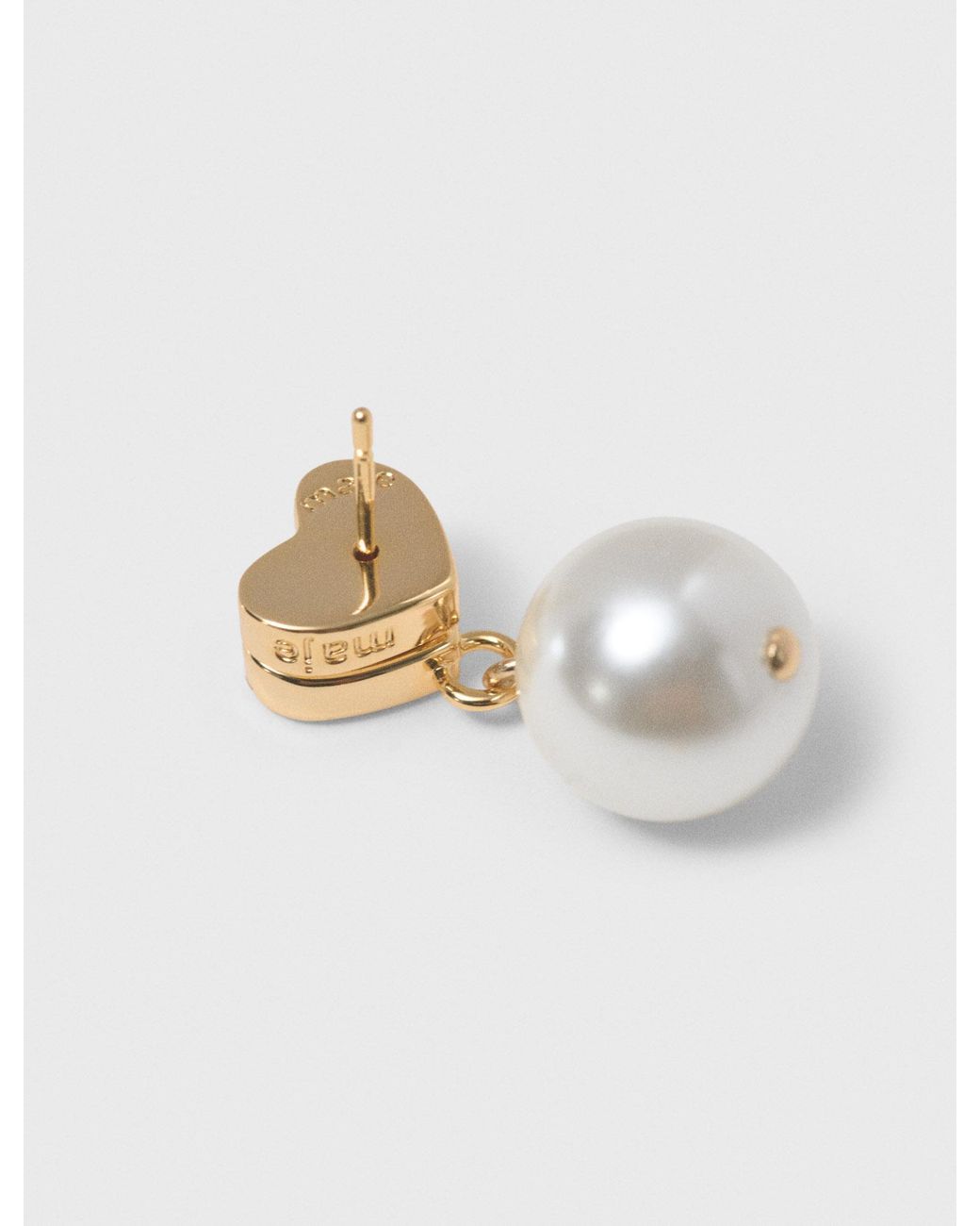 Maje White Bead Earrings