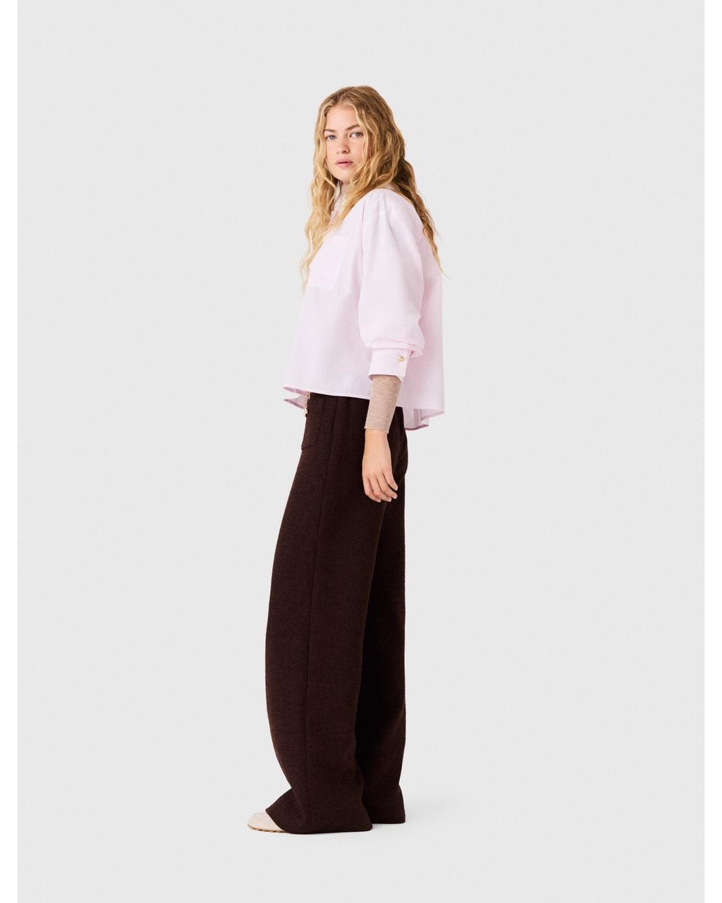 Maje White Tweed Trousers