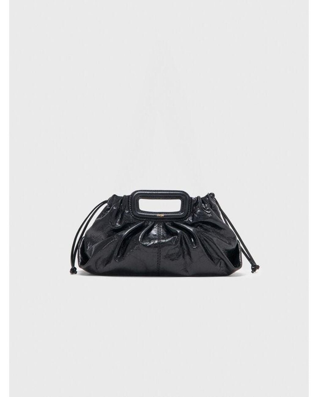 Maje Black Crackled Leather Milpli