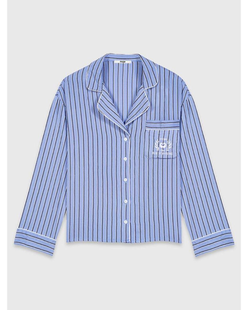 Maje Blue Striped Shirt