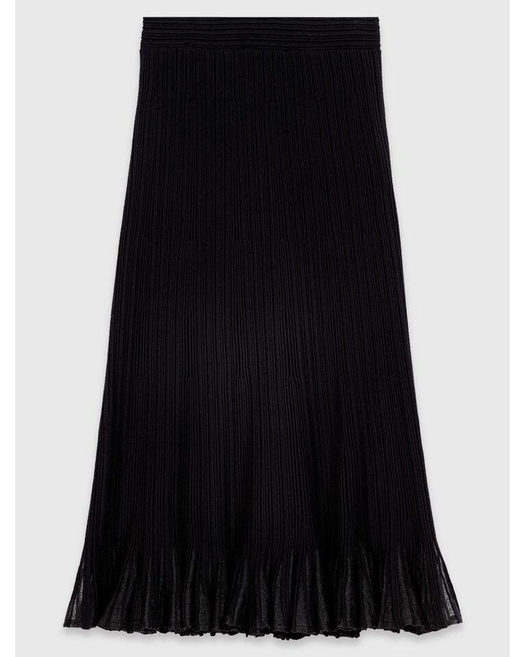 Maje White Knit Skirt With Peplum Hem
