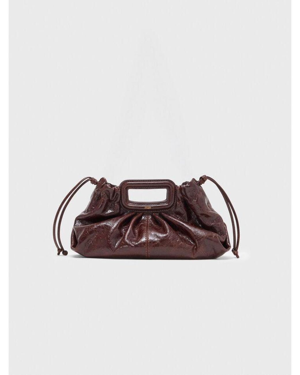 Maje Brown Crackled Leather Milpli