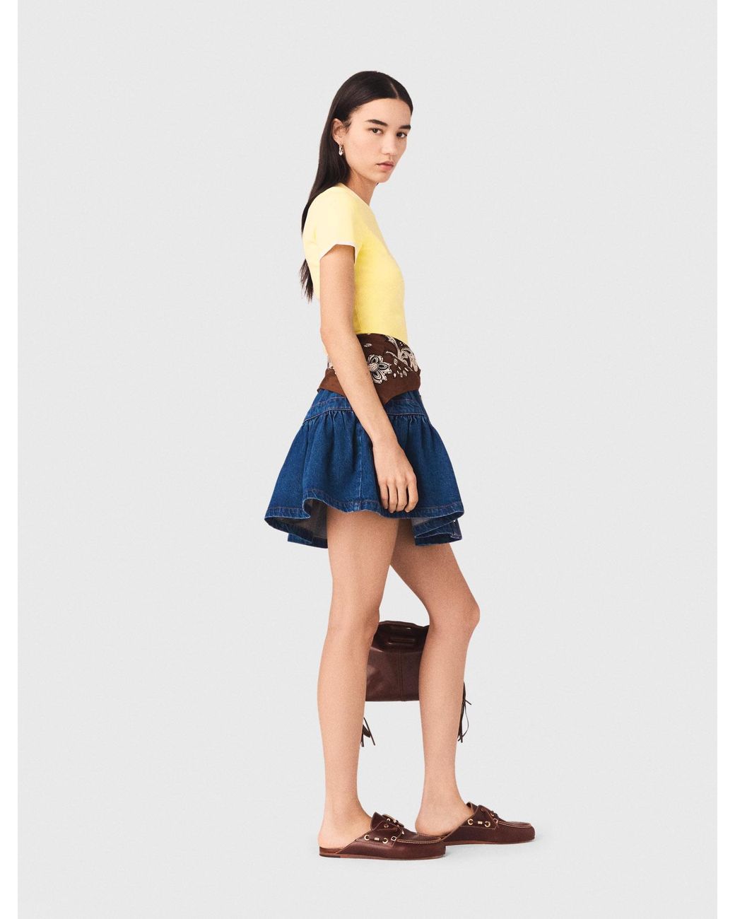 Maje Blue Round Back Cut-Out Jumper