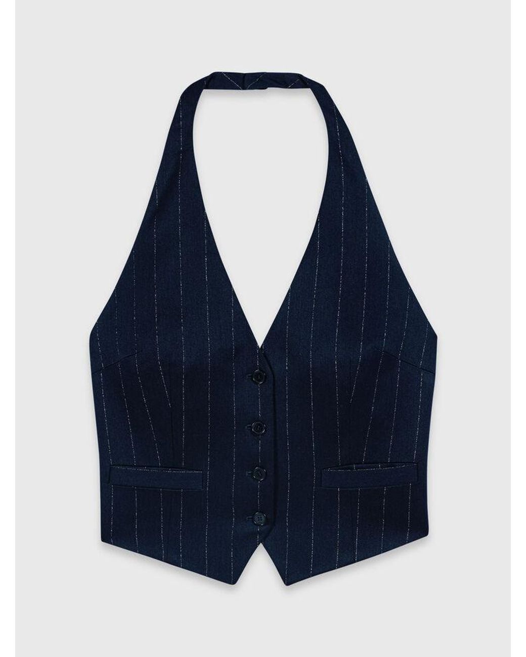 Maje Blue Tailored Backless Top