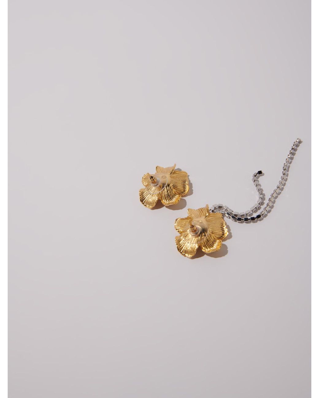Maje White Flower Earrings