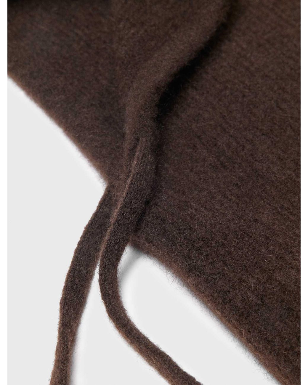 Maje Brown Yak Wool Balaclava