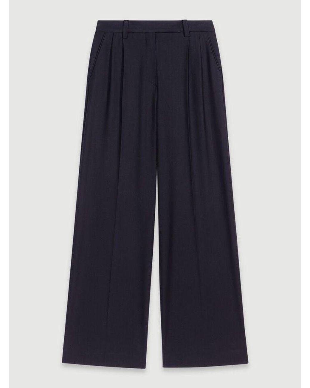 Maje Blue Wide-Leg Suit Trousers