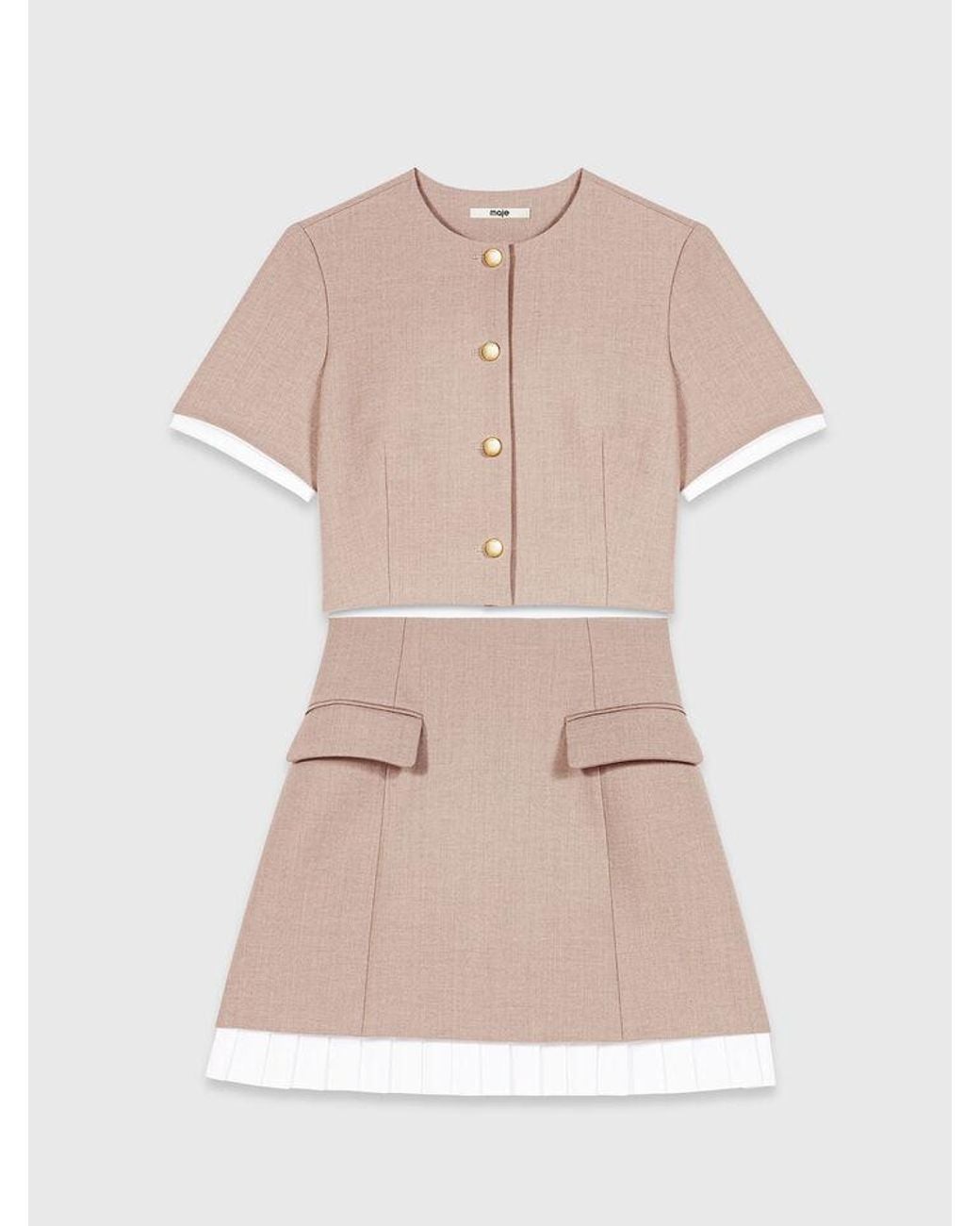 Maje Natural 2-In-1 Tailored Dress