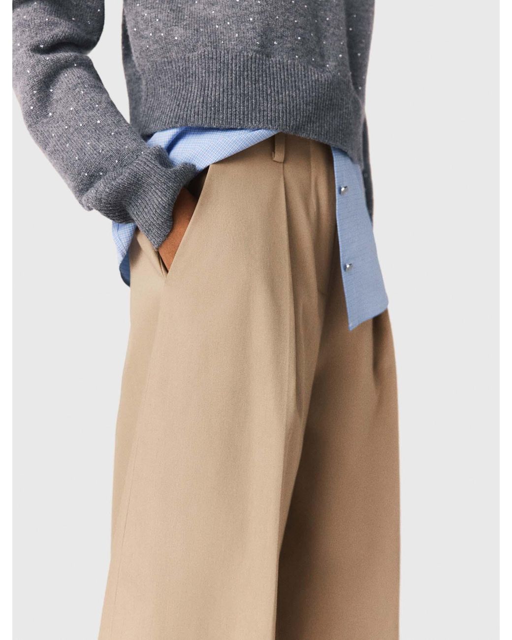 Maje White Cotton Balloon Trousers