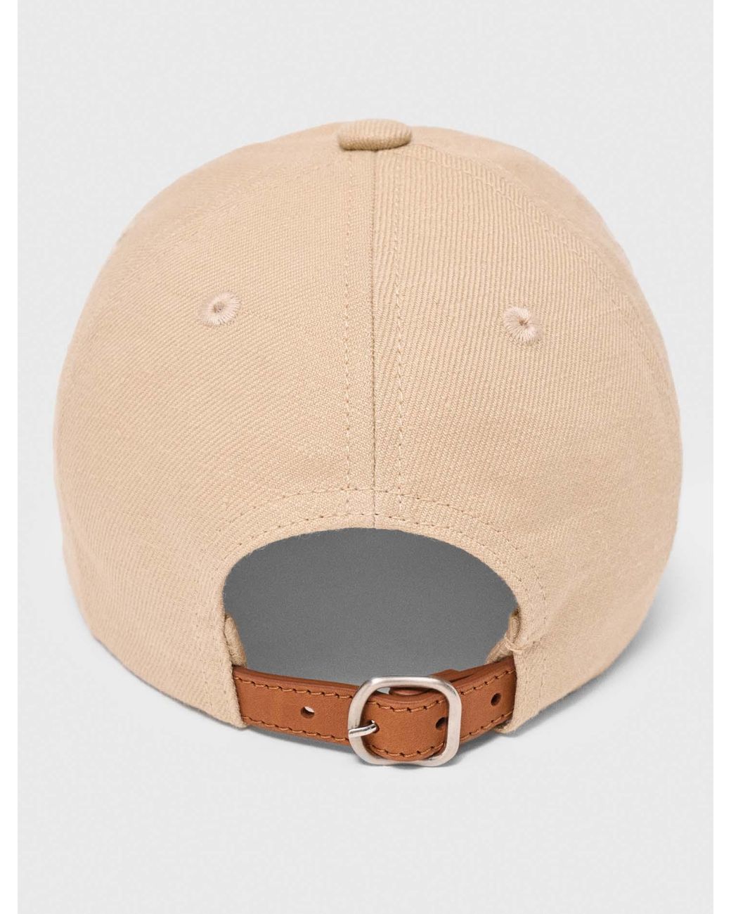 Maje White Linen Blend Cap With Logo