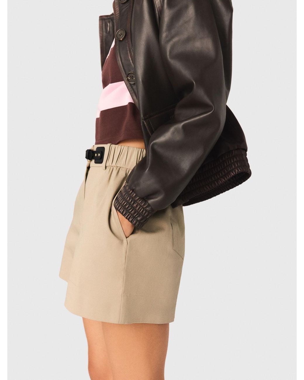 Maje White Cotton Shorts