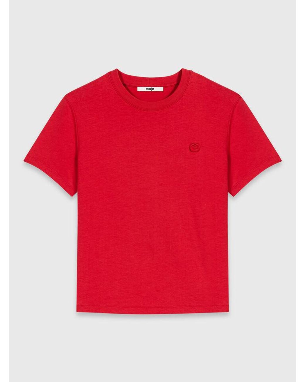 Maje T-Shirt With Embroidered Logo