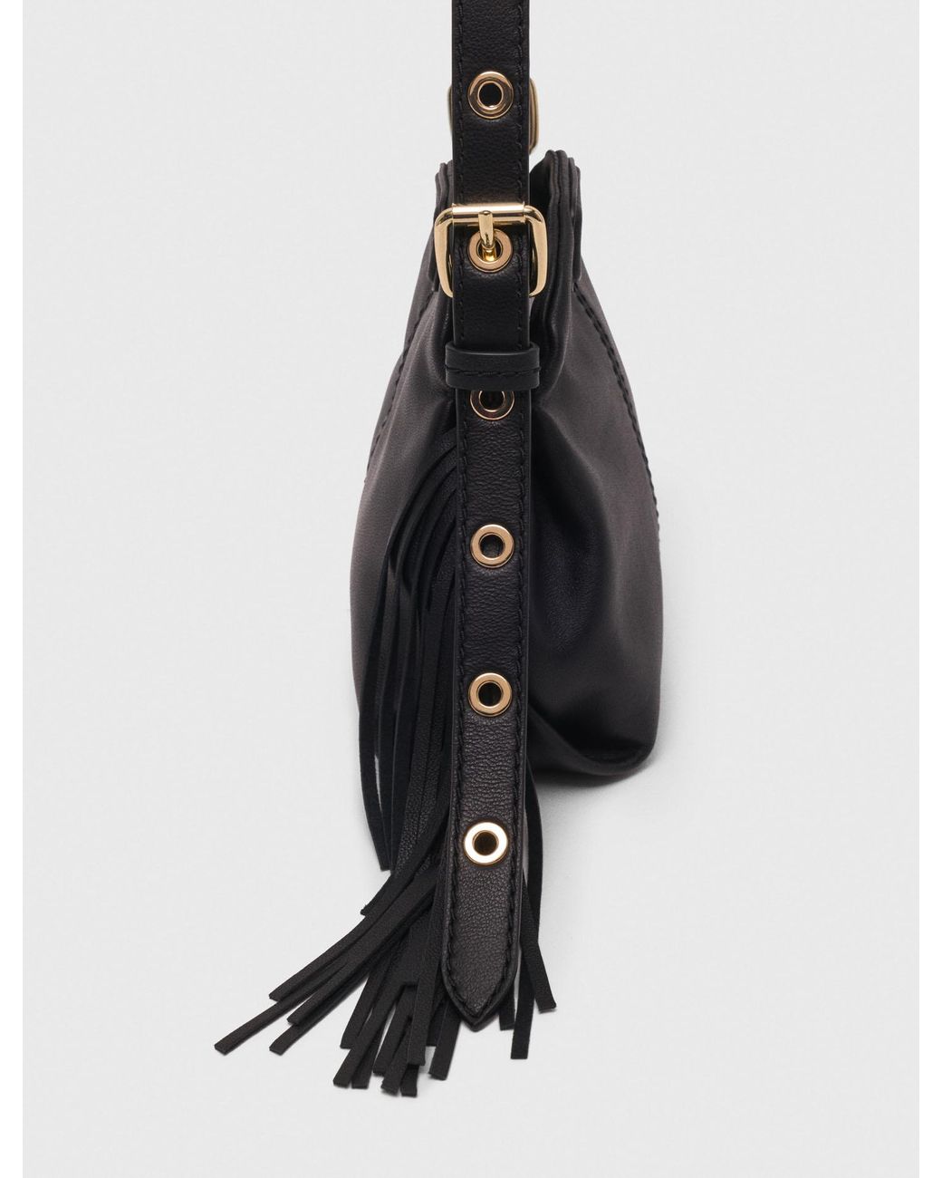 Maje White Miss M Micro Leather Bag