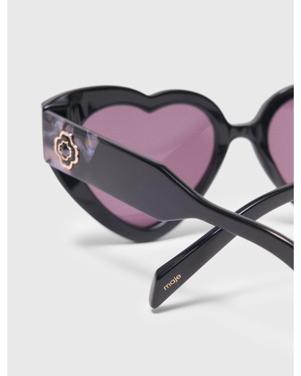 Maje Purple Heart Sunglasses