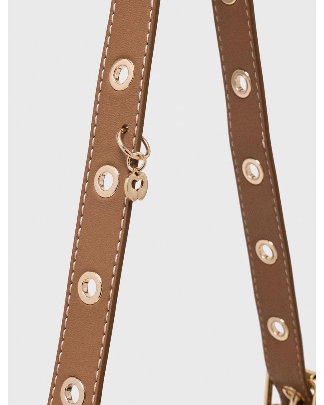 Maje Metallic Canvas And Leather Miss M Mini Bag
