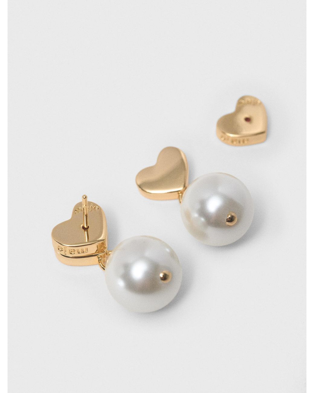 Maje White Bead Earrings