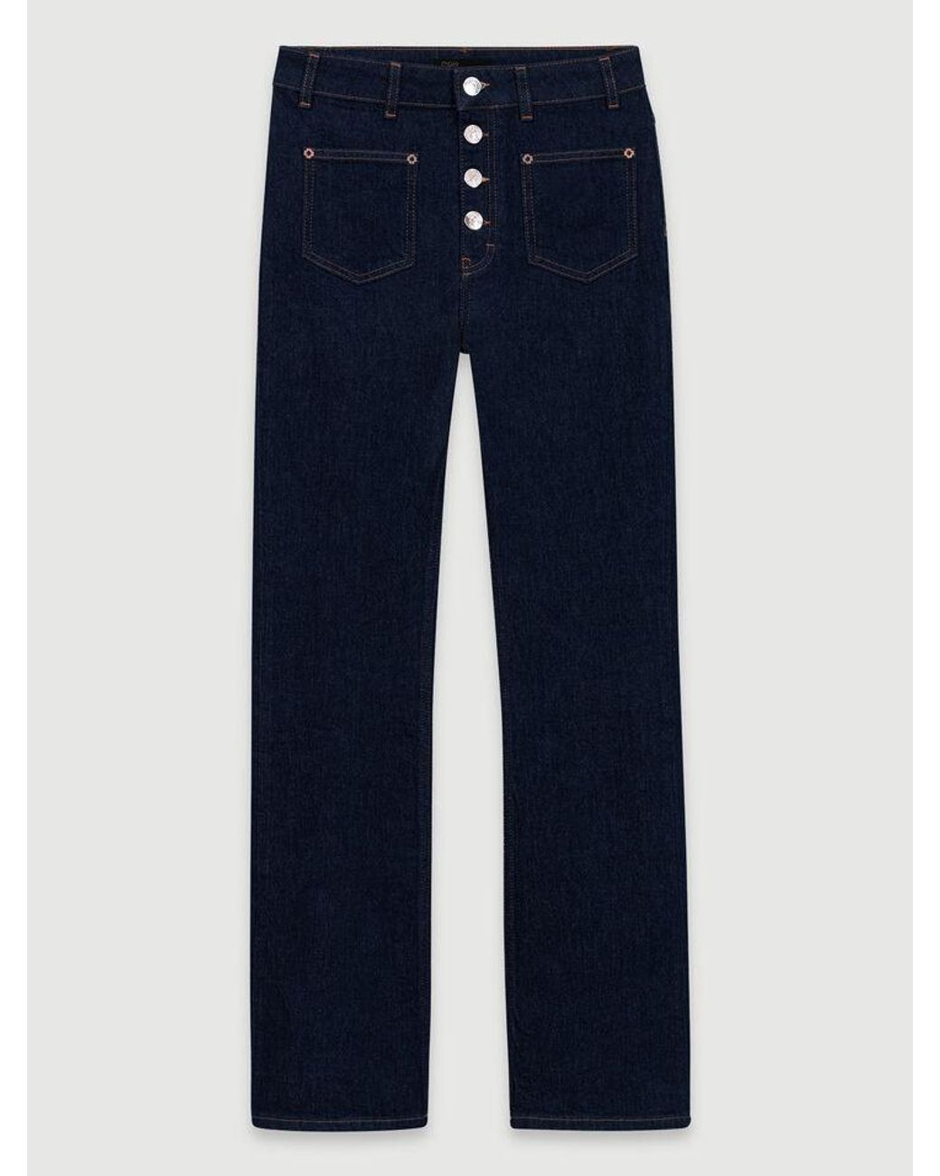 Maje White Denim Jeans With Pockets