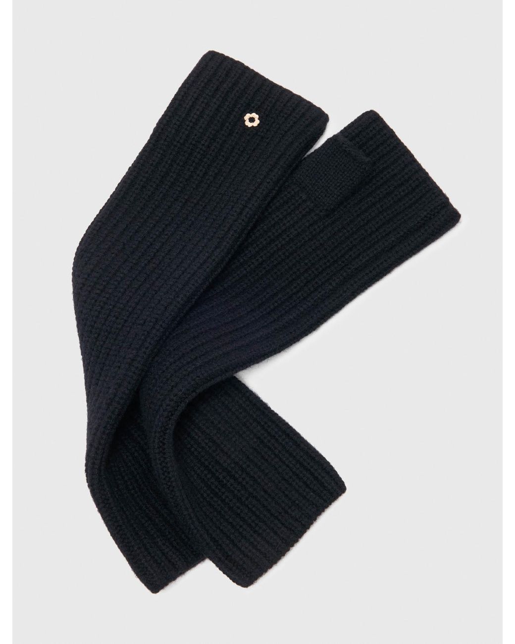 Maje Blue Wool And Cashmere Mittens