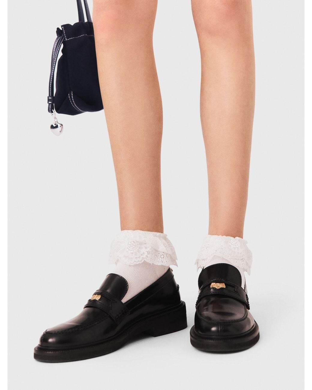 Maje Multicolor Lace Frill Socks