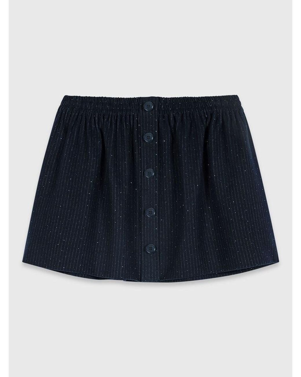 Maje White Short Tailored Rhinestone Skirt
