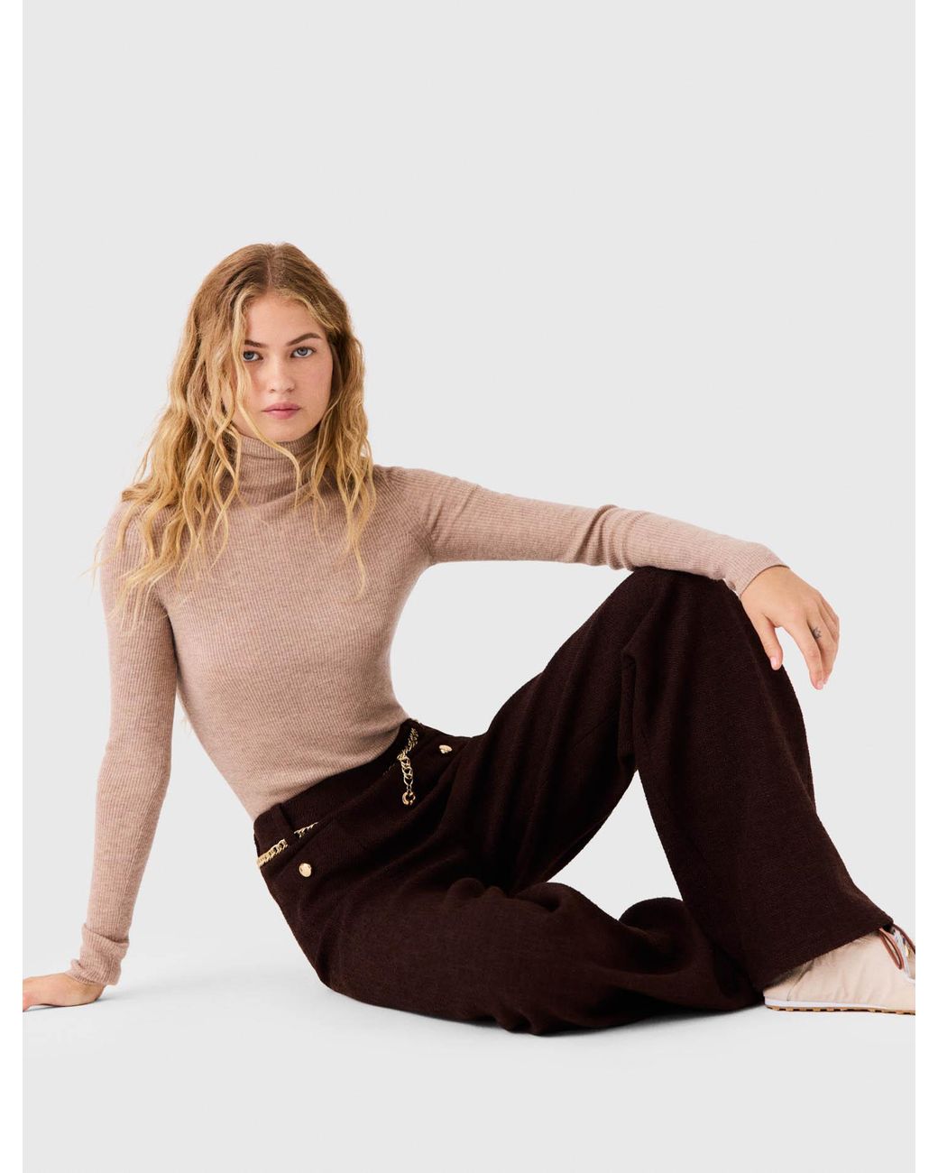 Maje White Tweed Trousers