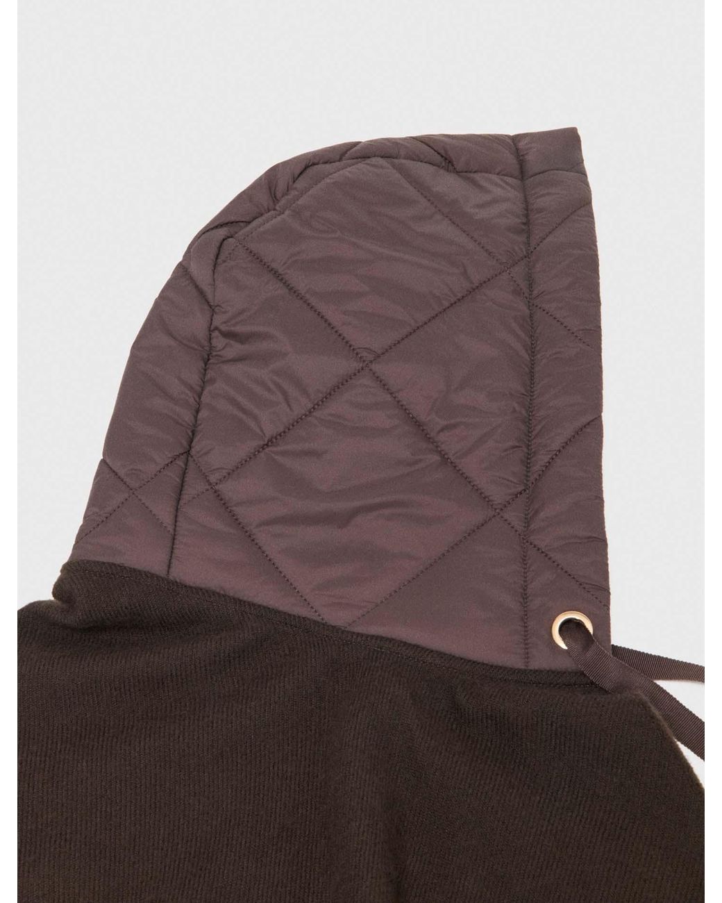 Maje Brown Hooded Wool Scarf