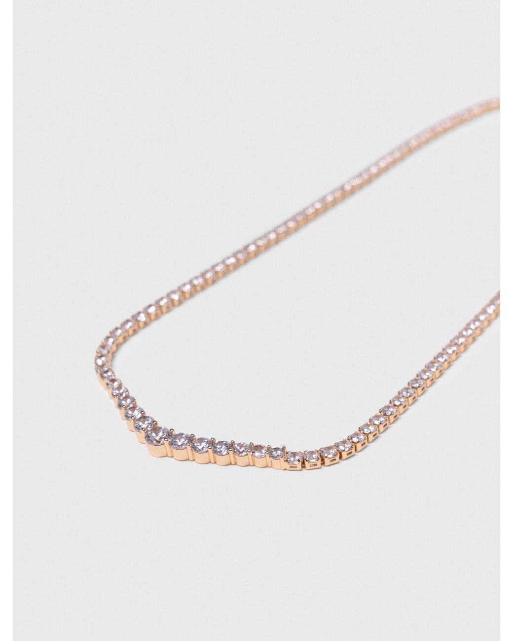 Maje White Cascade Diamanté Necklace