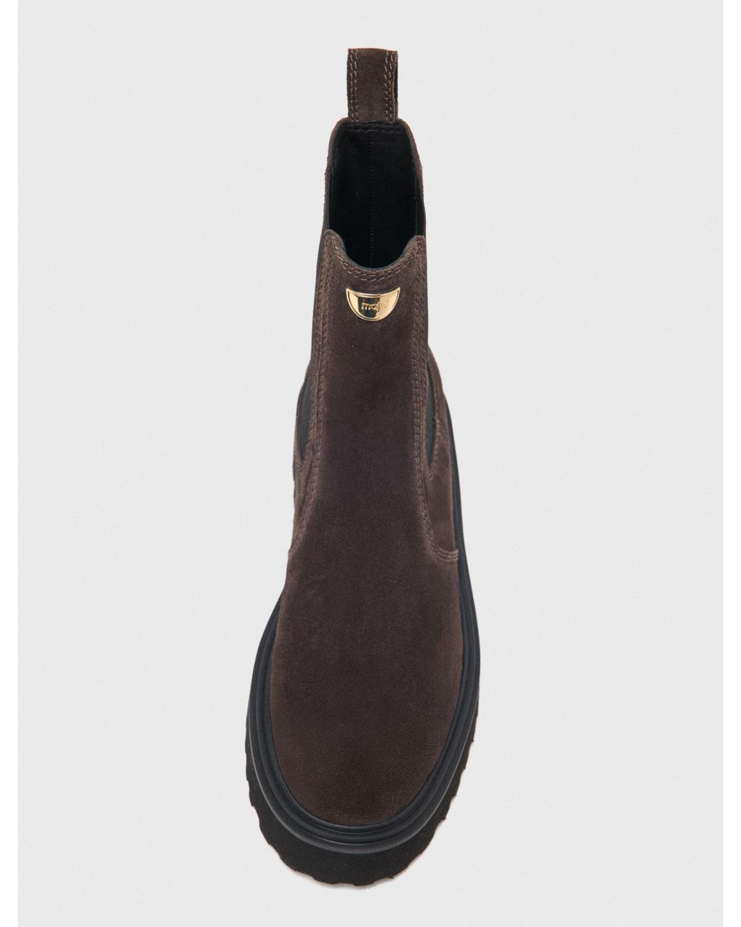 Maje Black Suede Chelsea Boots