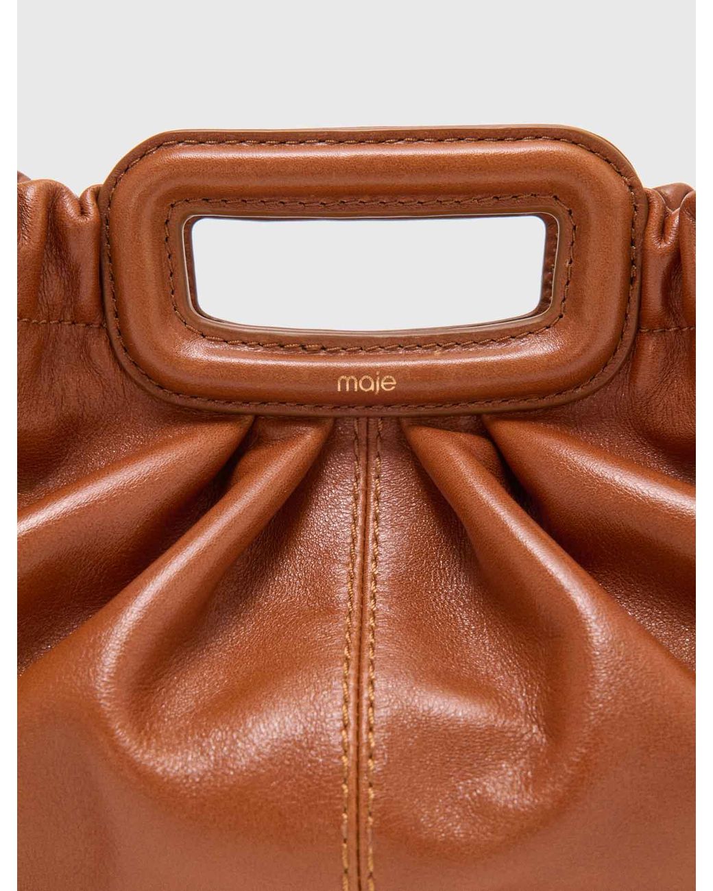 Maje Brown Smooth Leather Milpli
