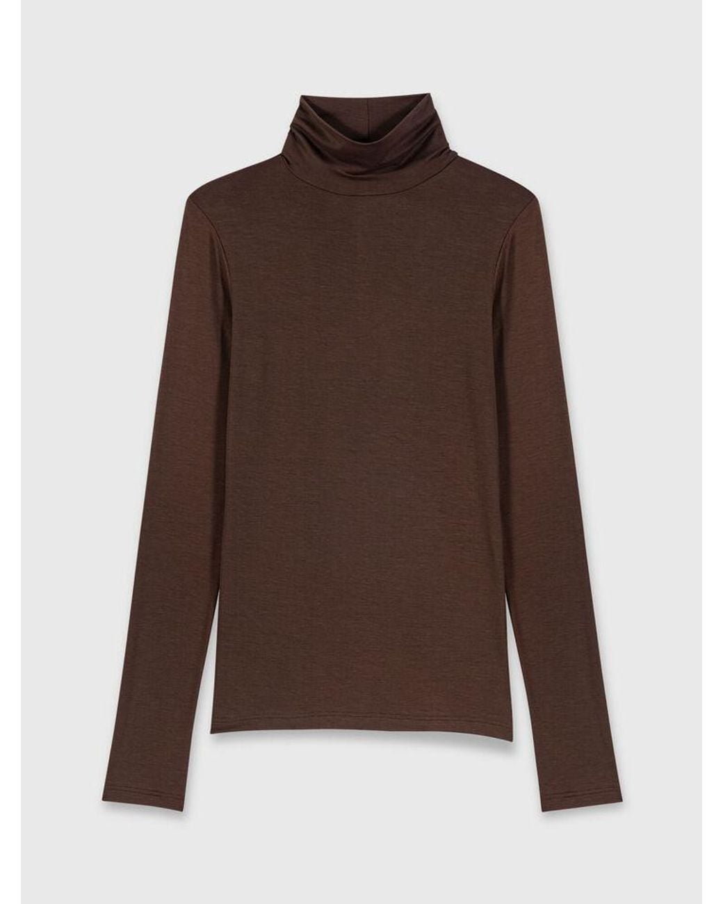 Maje White Roll-Neck T-Shirt