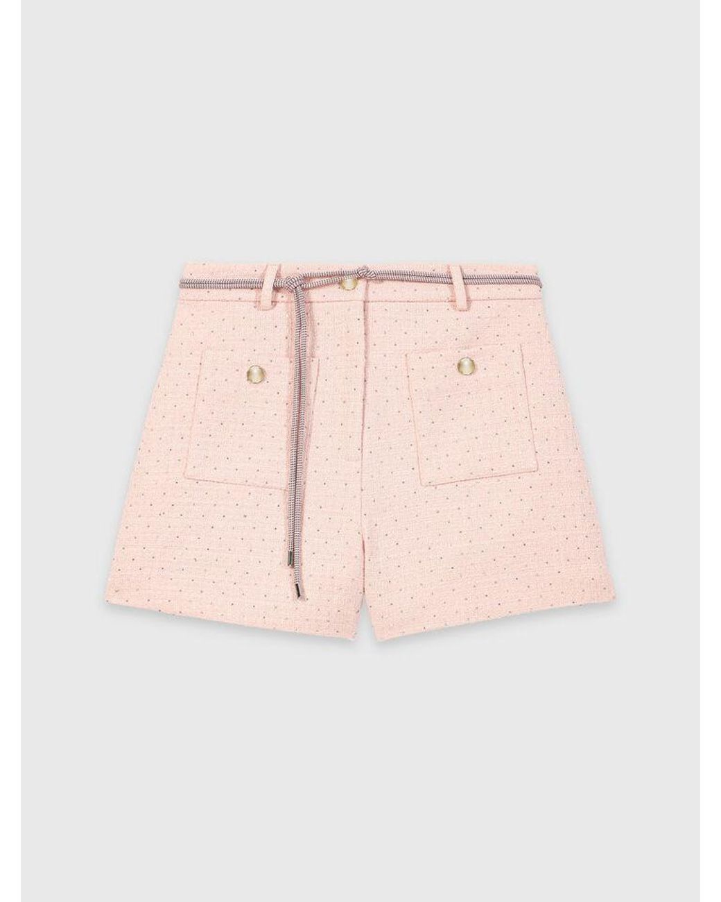 Maje Pink Tweed Shorts