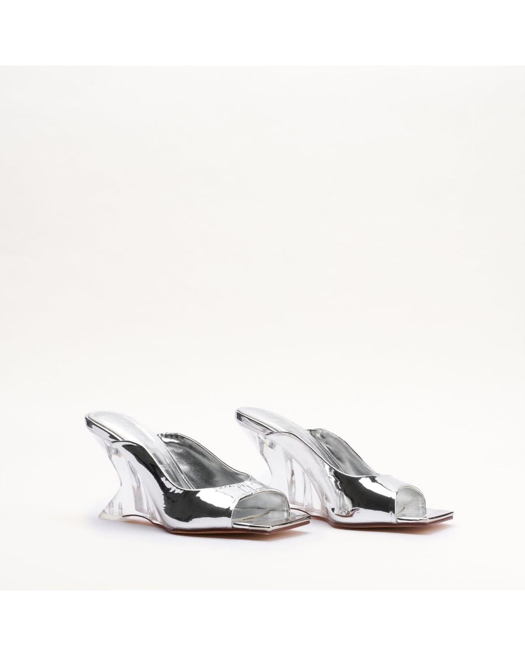 Mallet London White Mallet Amber Metallic Leather Heels