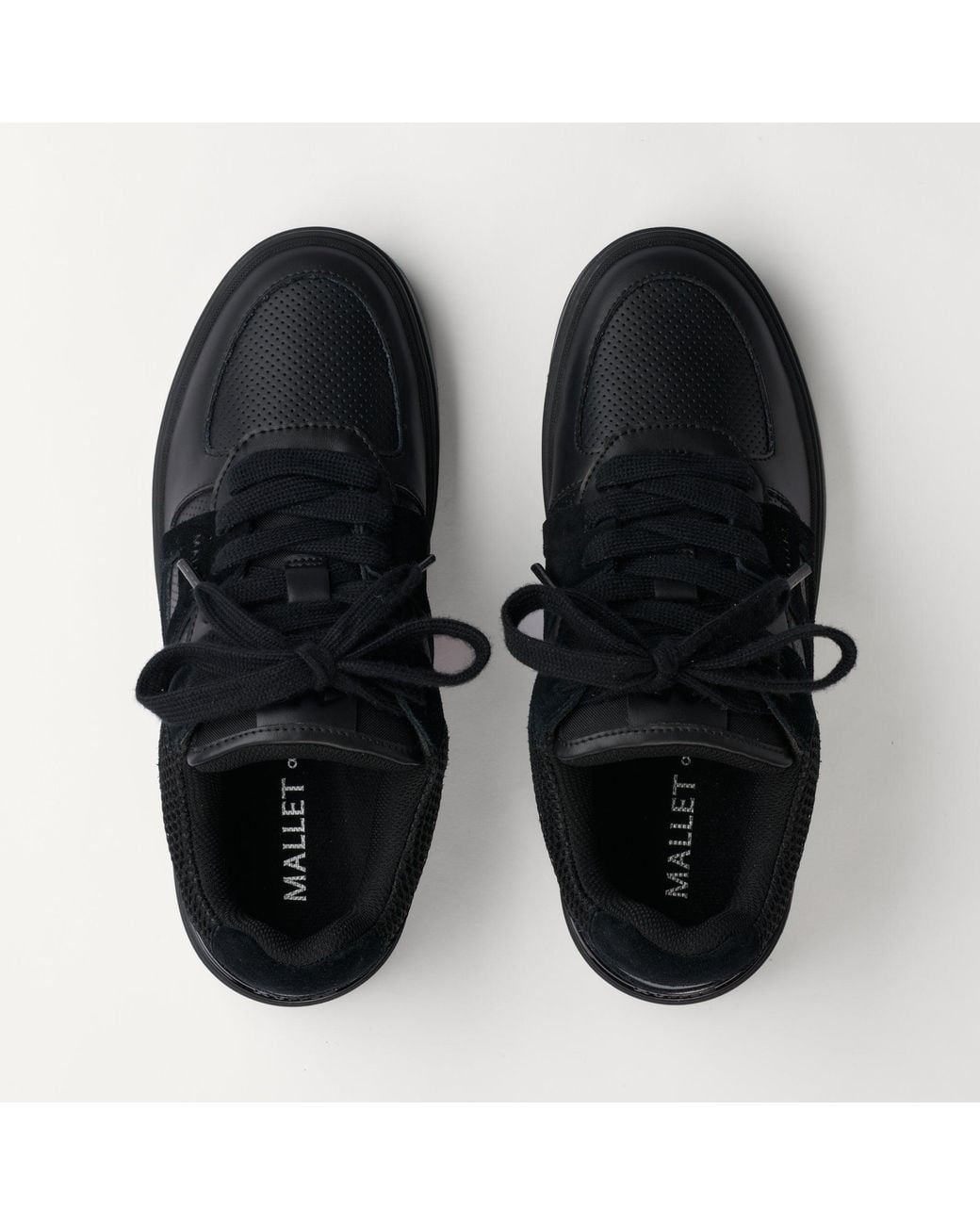 Mallet London Black Mallet Fenchurch Leather Trainers for men