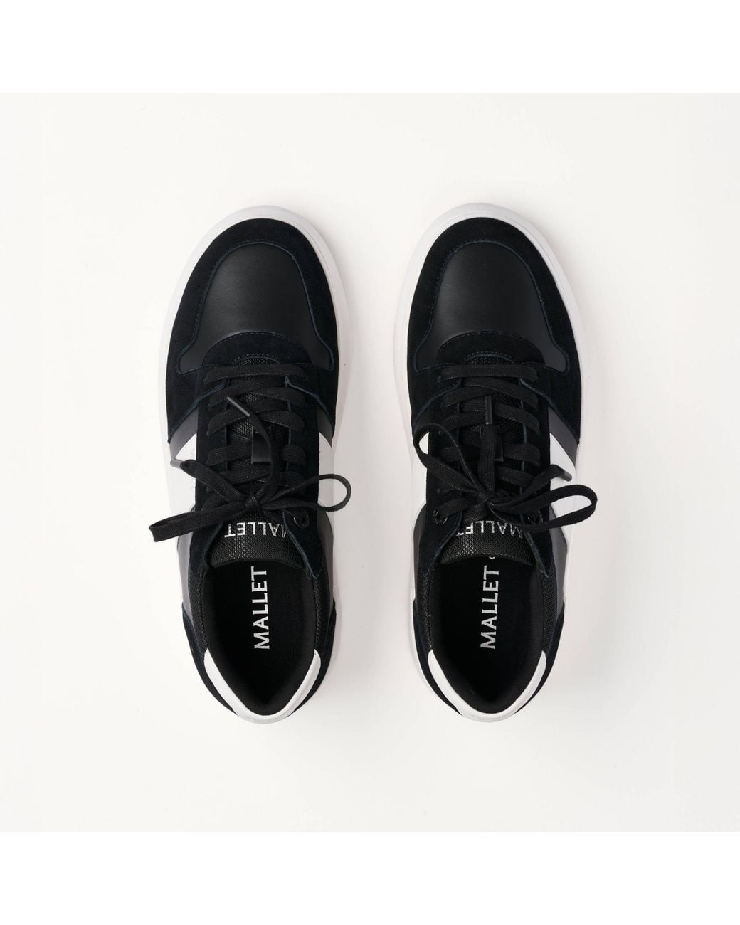 Mallet London Black Mallet Hoxton Lite Leather Trainers for men
