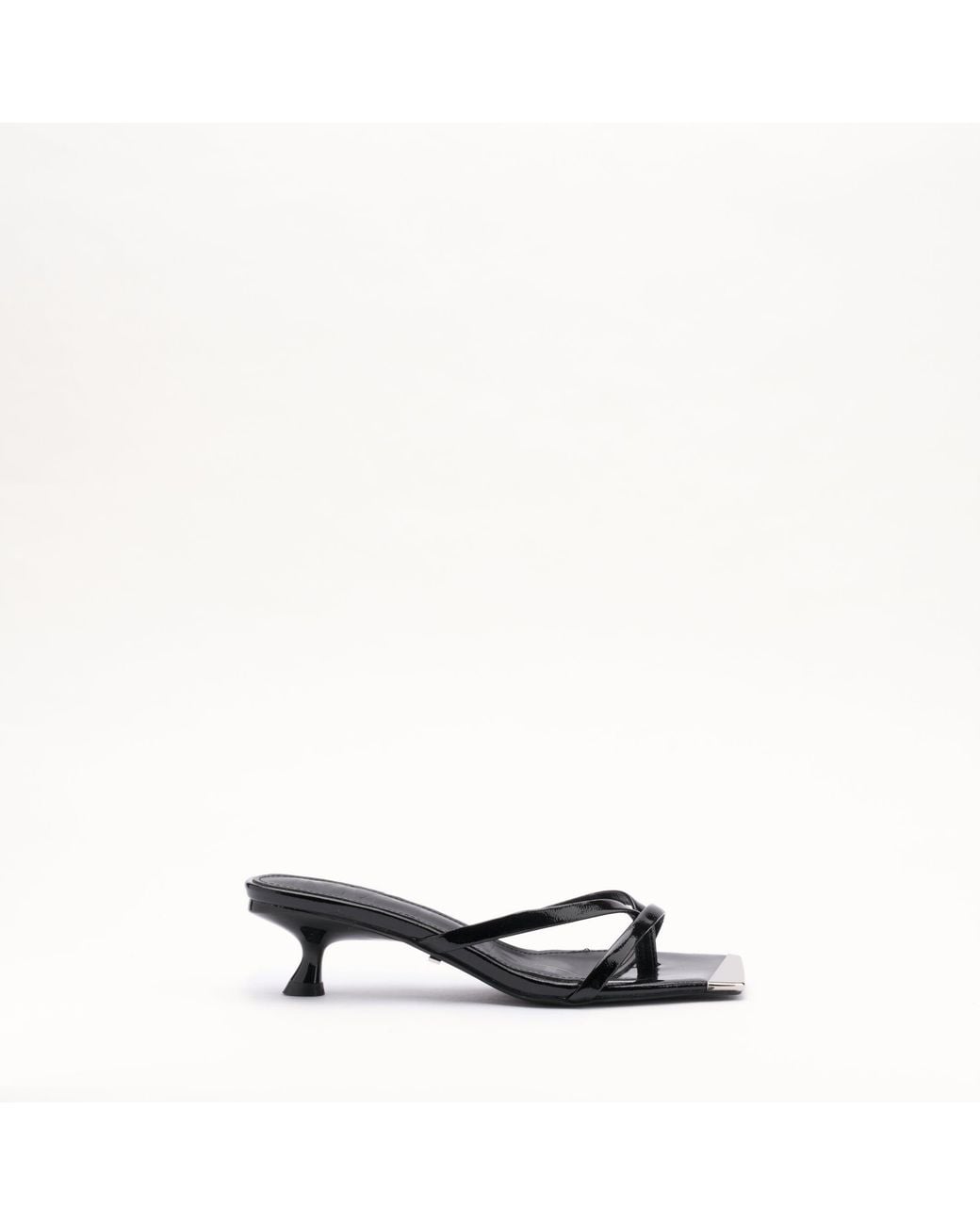 Mallet London Black Mallet Elisa Leather Kitten Heels