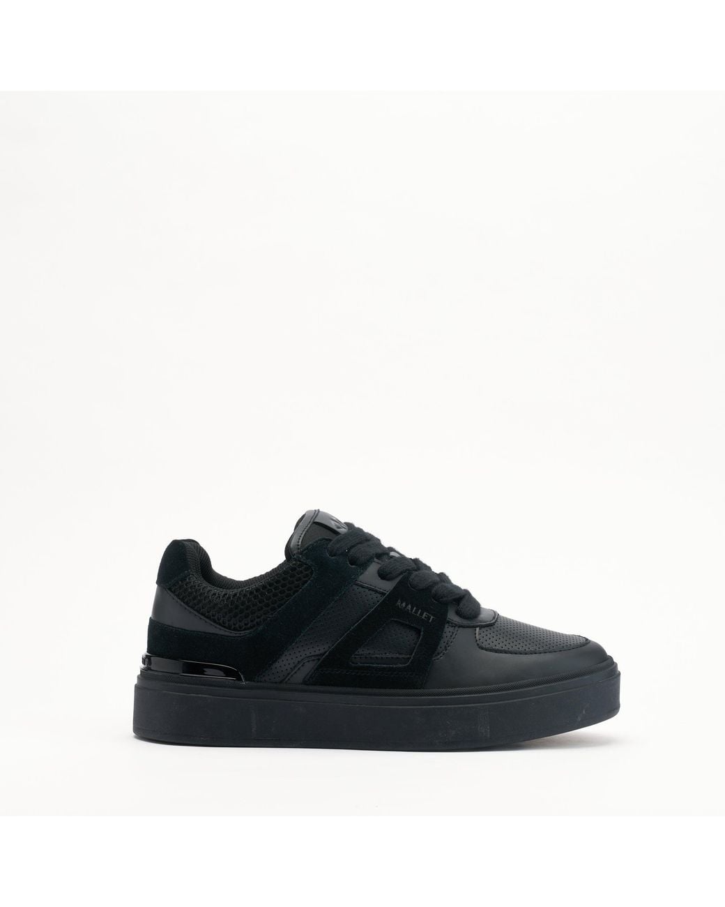 Mallet London Black Mallet Fenchurch Leather Trainers for men