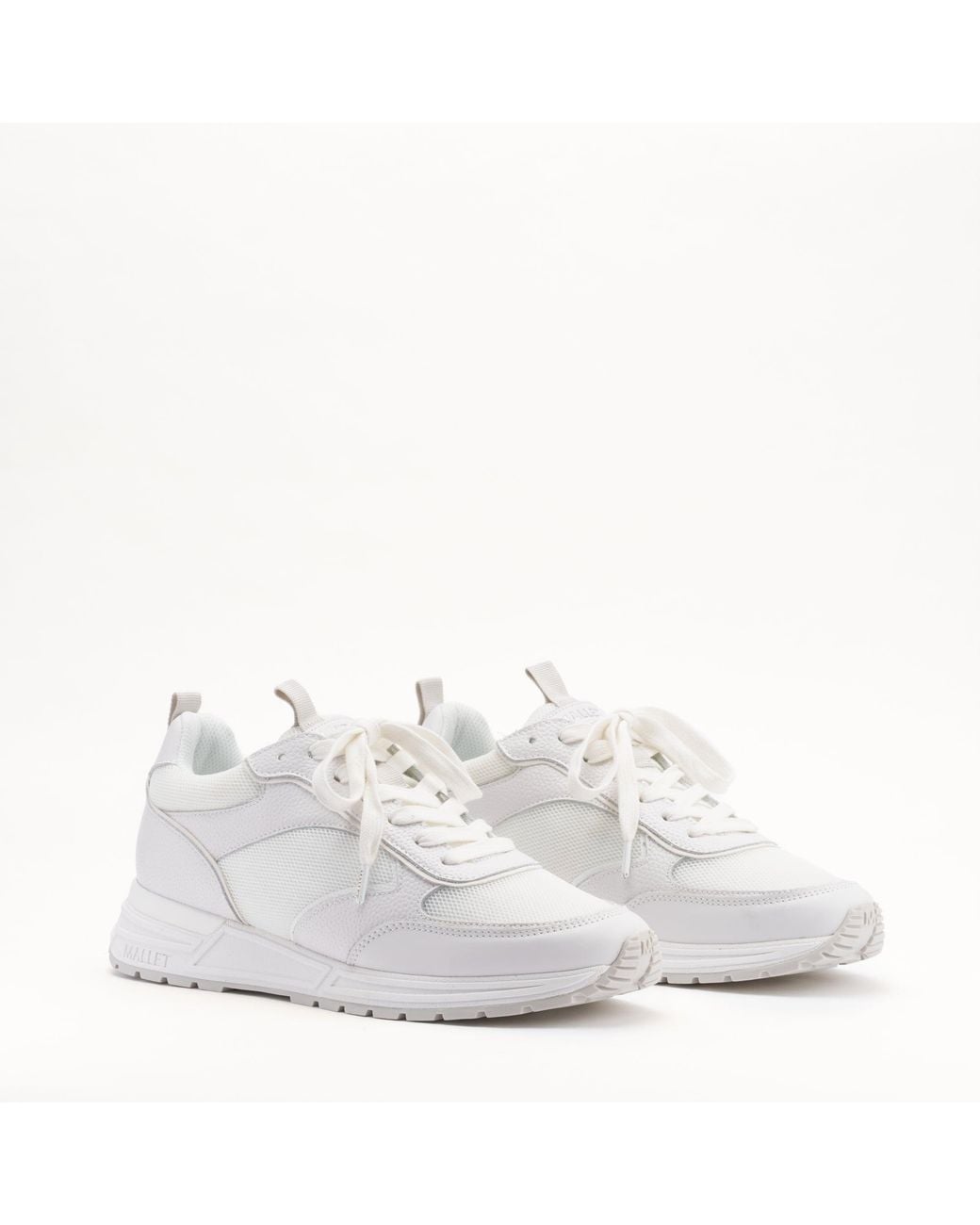 Mallet London White Mallet Bethnal Leather Trainers for men