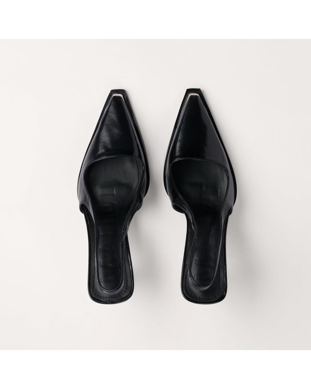 Mallet London Black Mallet Selene Leather Slingback Heels