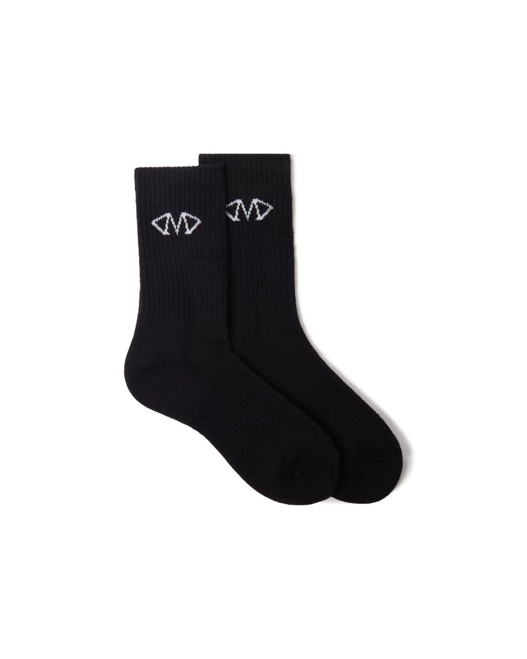 Mallet London Black Mallet Socks Diamond Monogram Single