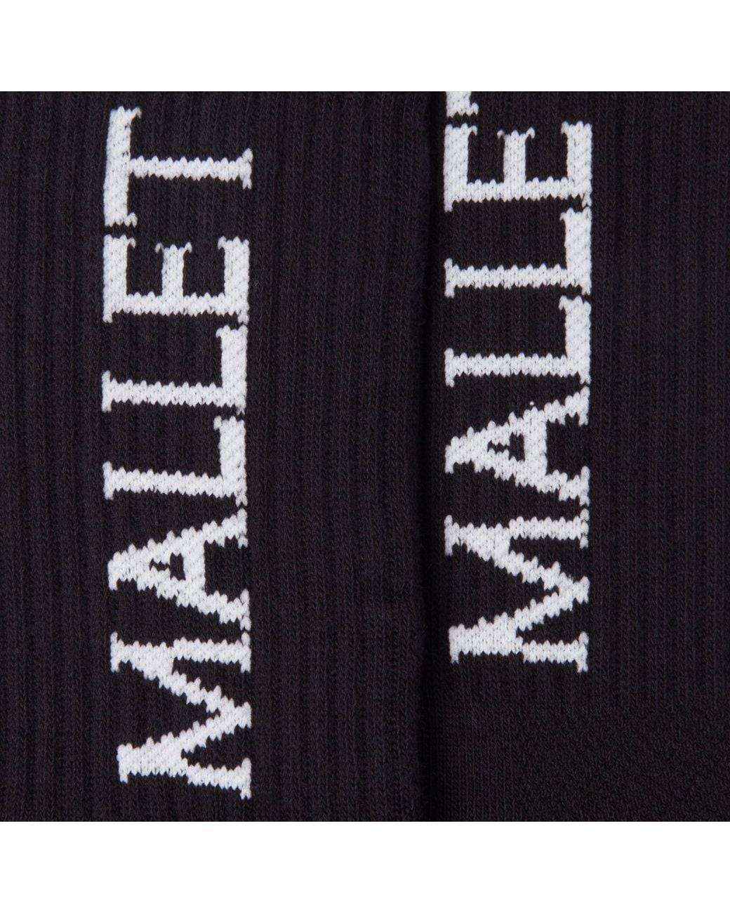 Mallet London Black Mallet Socks Large Logo Single