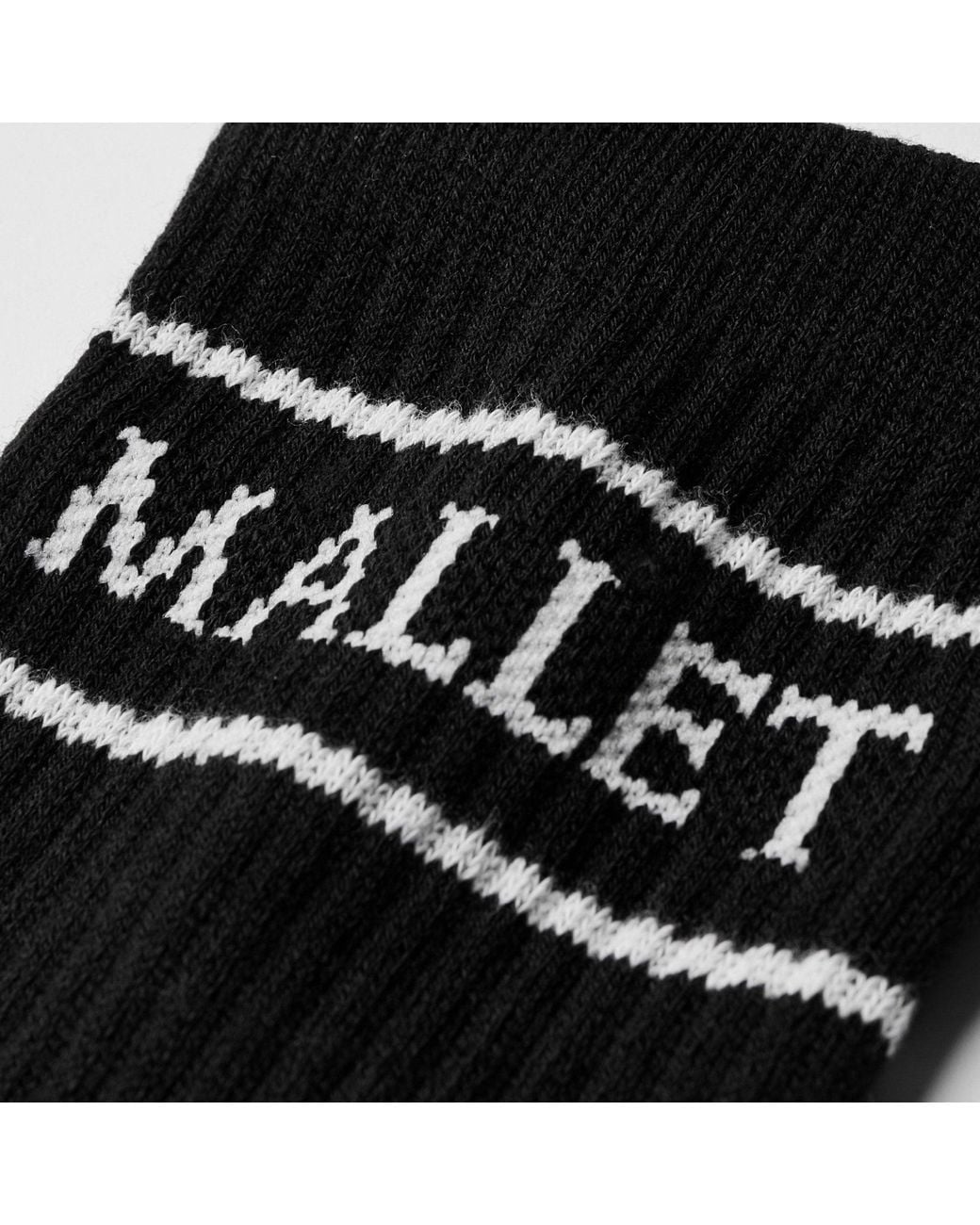 Mallet London Black Small Logo Socks