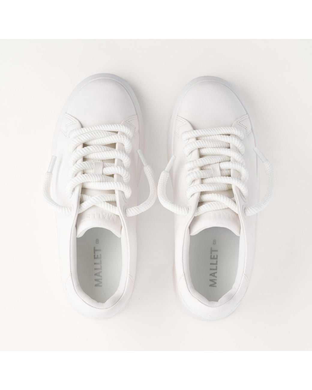 Mallet London White Mallet Grftr Lite Soft Leather Trainers for men